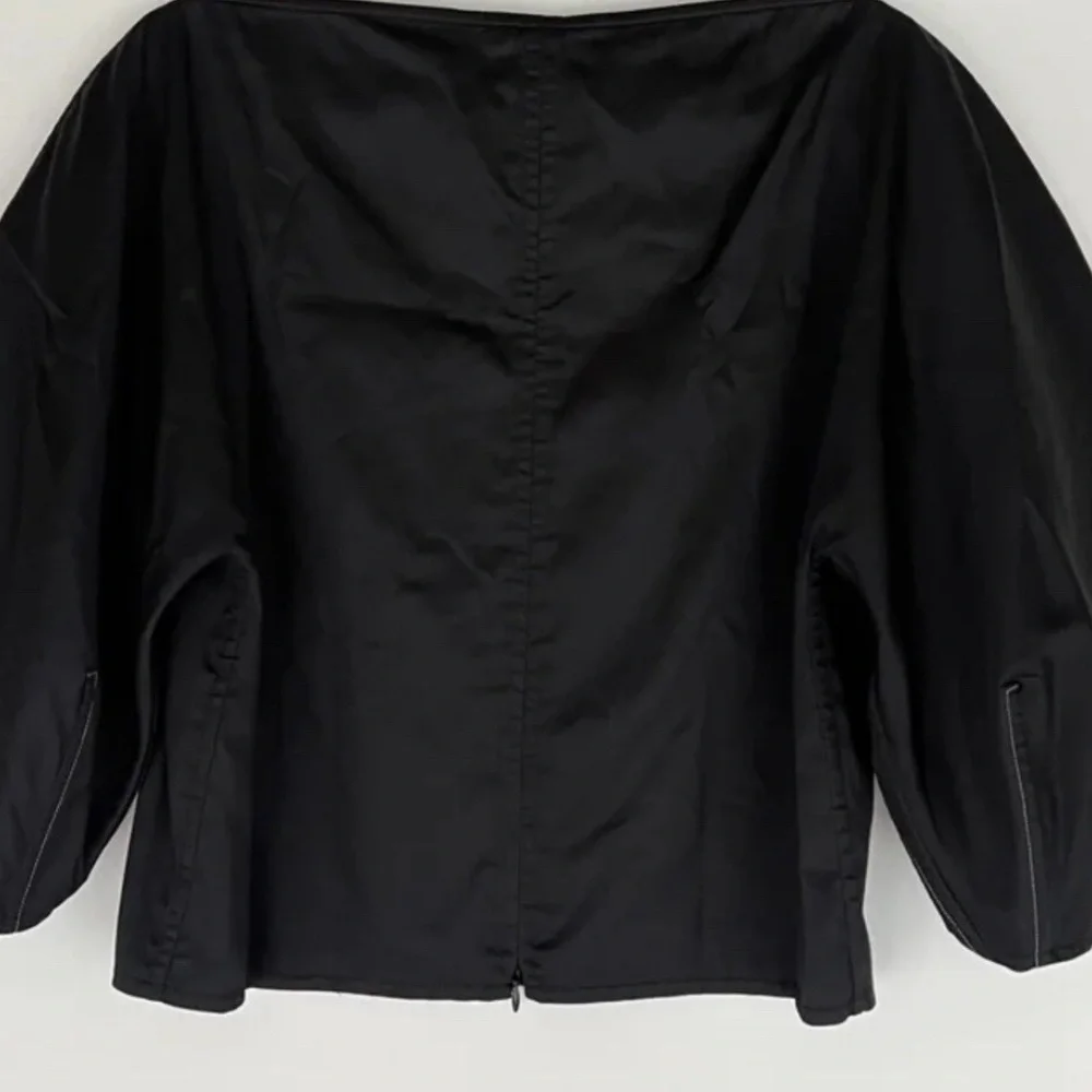 Runway 2016 Céline by Phoebe Philo Balloon Sleeve Black Blouse With Zipper - Picture 3 of 5